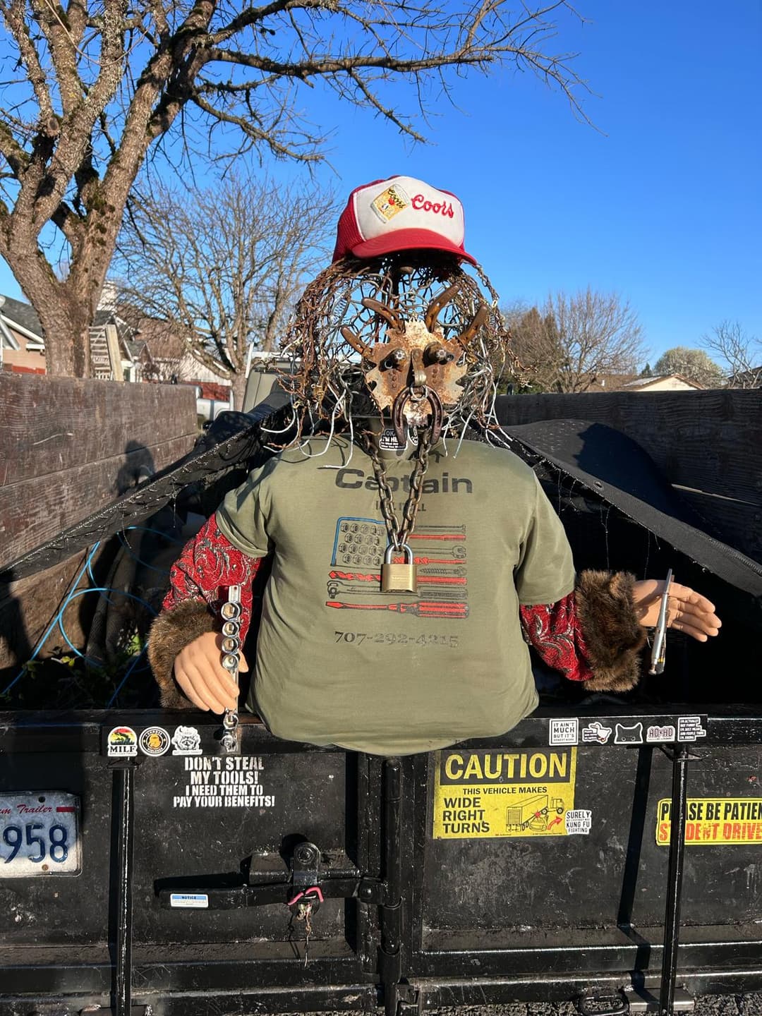 Picture of a metallic garbage man