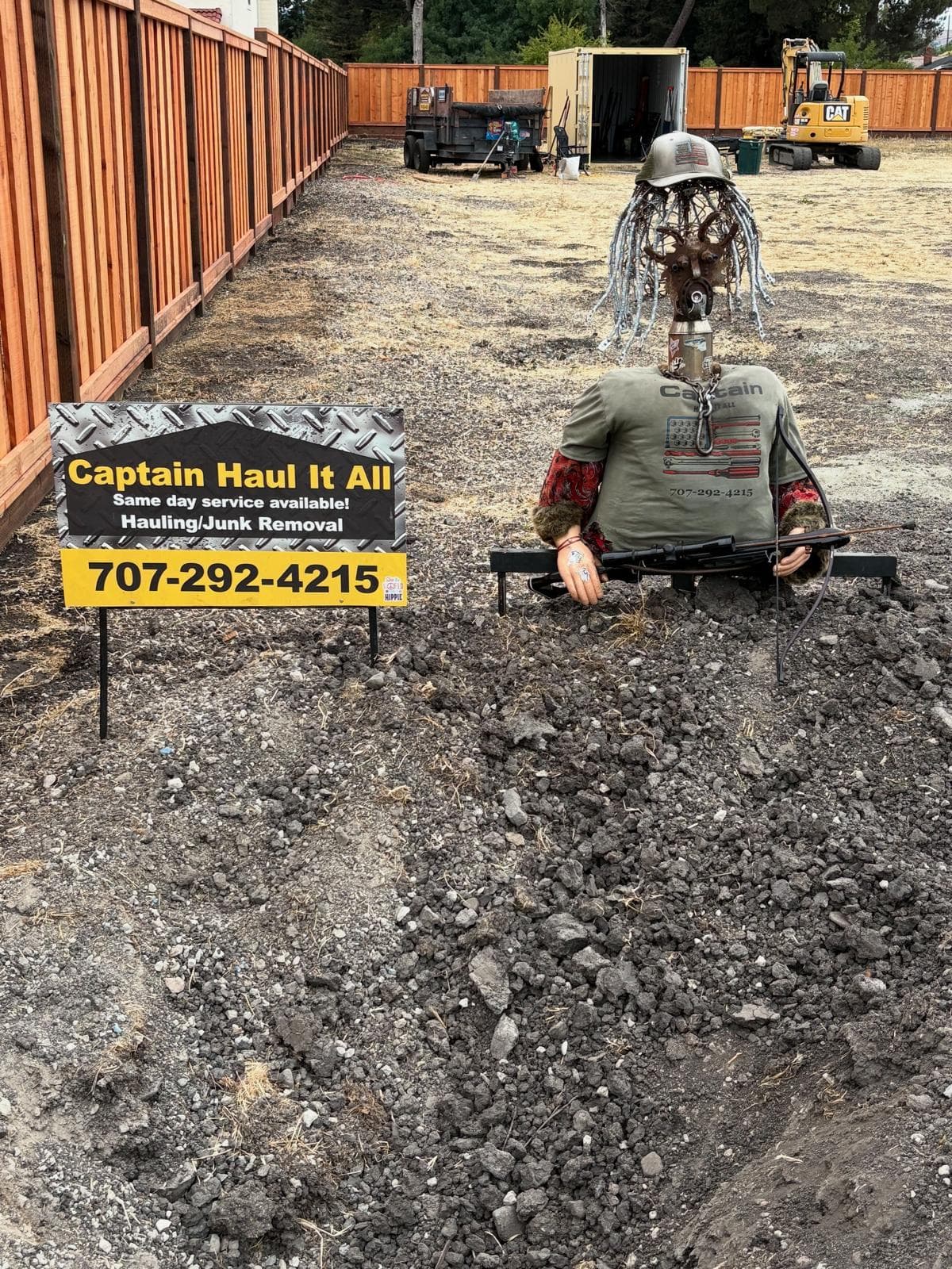 Picture of a tree that is about to be hauled and removed from a property